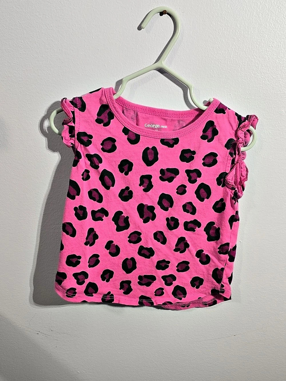 George Leopard Print Short Sleeve Top
